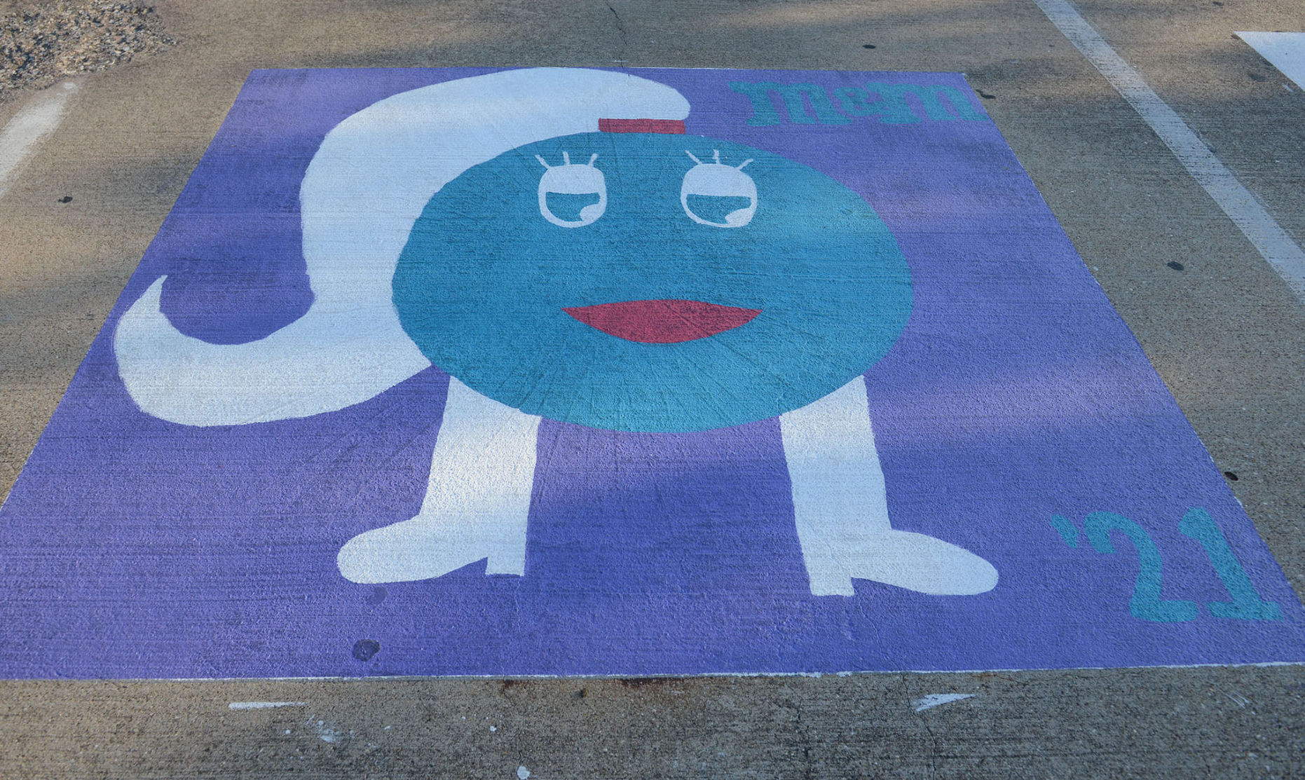 A&M Consolidated HS painted parking spots